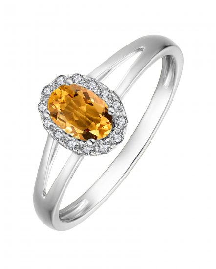 OVAL COLORED STONE DIAMOND RING (VR407)